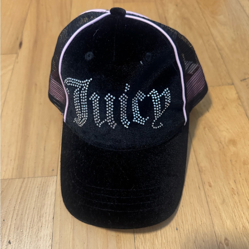 Juicy Couture Black Cap with Pink Trim